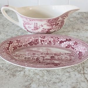 Johnson Bros. Historic America Gravy Boat Saucer